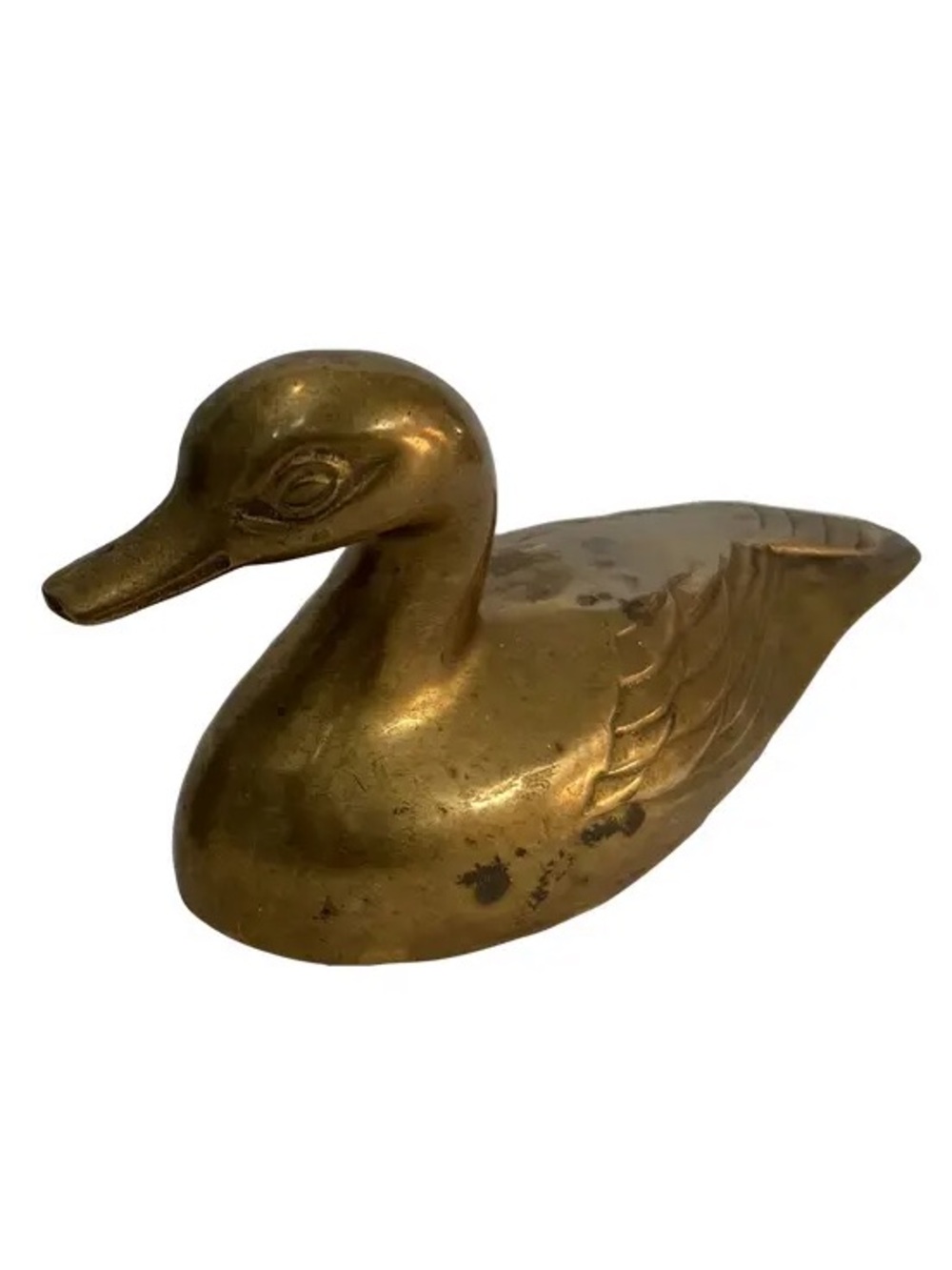 Vintage Brass Mallard Duck